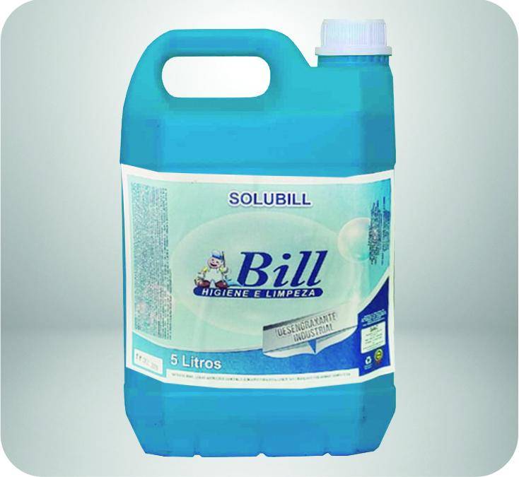 Solubill 5L, desengraxante industrial da linha Bill